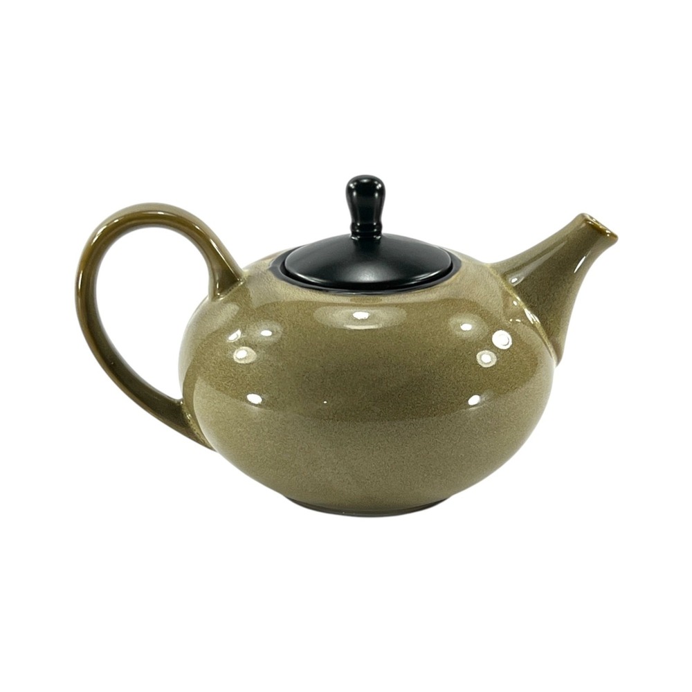 Pier 1 Kioko Teapot Hand Painted Stoneware Speckled Body Yellow Flower 2007 - Picture 5 of 10
